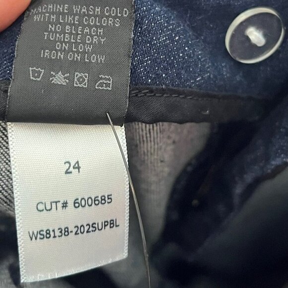 RTA Madison Zip Skinny Jeans Superior Blue Women’s Size 24 High Rise Stretch - Picture 10 of 13